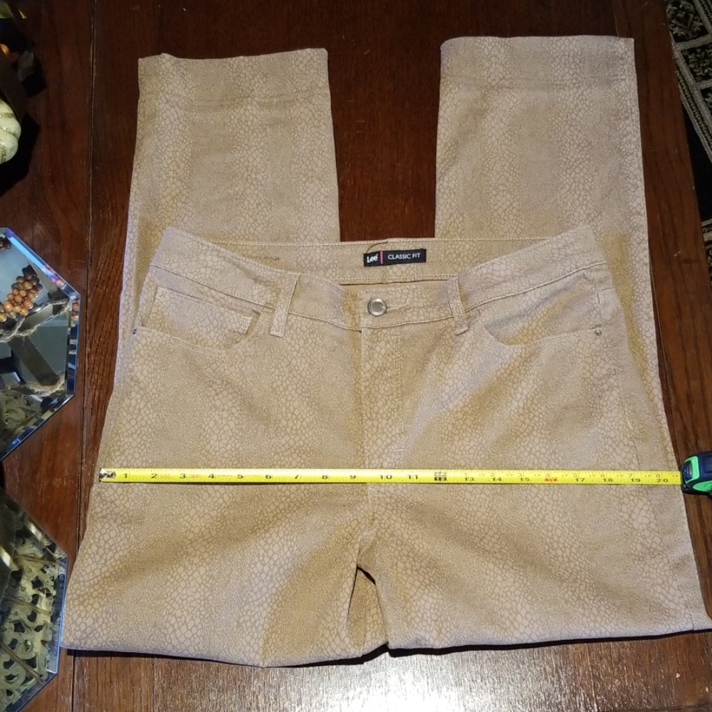 SNAKE LOOK LEE CLASSIC FIT Beige size 14  5 pocket